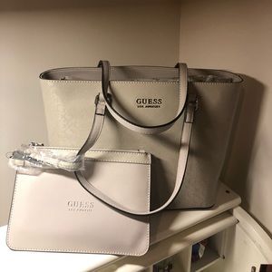 Guess Tote in Stone color NWT